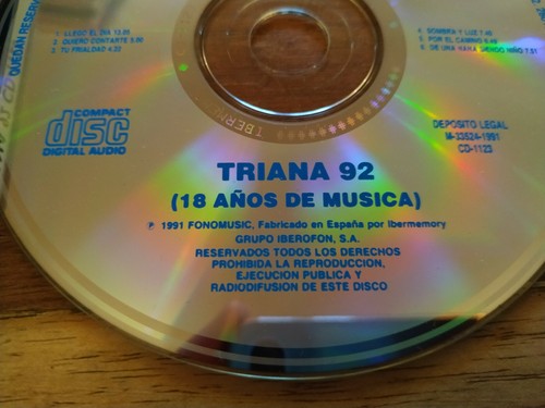 Triana 92 Fonomusic 1991 Sombra y Luz Tu Frialdad Exitos Doble CD Caja Gruesa - Bild 5 von 7