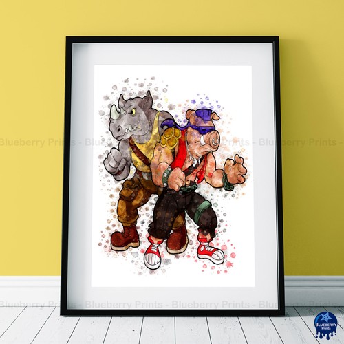 Teenage Mutant Ninja Turtles Aquarell Splash Kinder Kunstdrucke - A5-A4-A3 - Bild 6 von 6