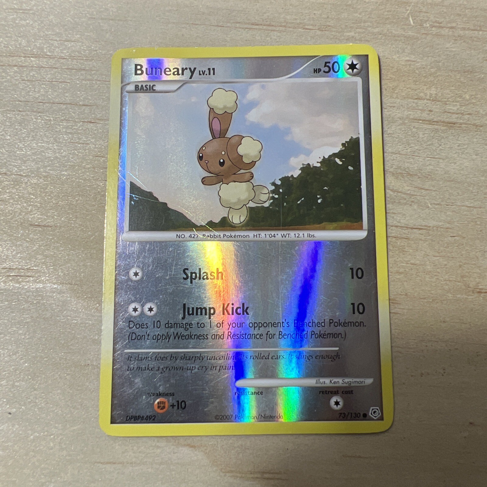 2007 POKEMON DIAMOND AND PEARL Buneary 73/130 - REVERSE HOLO CARD LP