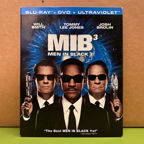 MEN IN BLACK 3 BLU-RAY DVD ULTRAVIOLET 2012 WILL SMITH JOSH BROLIN SCI-FI COMEDY