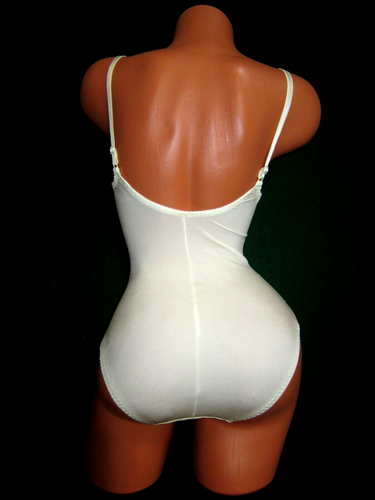 Vintage FANTASIE Of ENGLAND Satin BODYSUIT BUSTIER SHAPER TEDDY ROMPER PANTY 36B - Picture 10 of 15