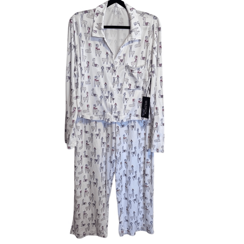 NWT- Wildfox Intimates- Women’s Winter Llama Print Matching Pajama Set, Size XL - Picture 8 of 16