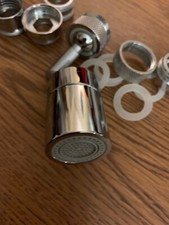 Faucet Tip Swivel Nozzle Adapter Kitchen Aerator Tap Chrome Sprayer