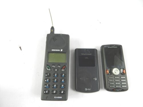 New ListingLot (3) Vintage Sony Ericsson Cell Phones Untested Parts Or Repair Only A341