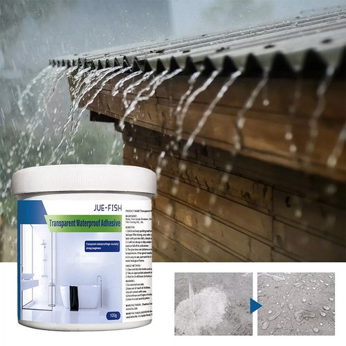 TRANSPARENT WATERPROOF AGENT ANTI-LEAK GLUE STRONG BONDING ADHESIVE SEALANT UK~ - Picture 2 of 14