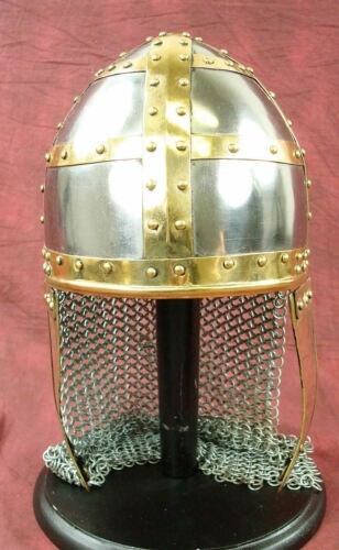 Handgefertigter Wikingerhelm mit Kettenhemd - Authentic Norse Warri (OHNE STÄNDER) - Bild 2 von 4