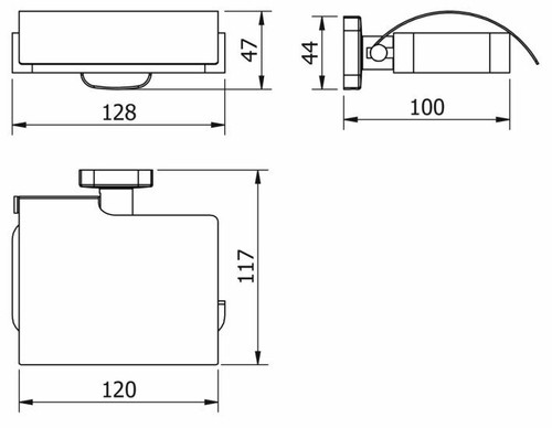 Diana M100 * Papierhalter * Halter Toilettenpapier * Klopapier * mit Deckel * - Bild 2 von 2
