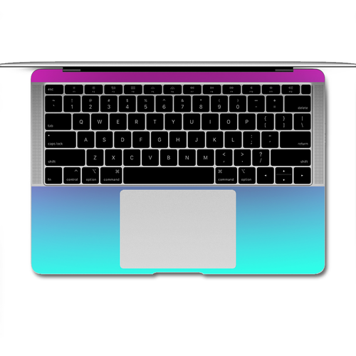 Skin Wrap for Macbook Air 11 inch  hombre pink purple teal gradient - Bild 3 von 6