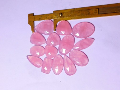 Cuarzo Rosa Piedra Facetada Cuarzo Rosa Cabujón Piedra Preciosa 370 Cts. ME-Lot - Imagen 3 de 4