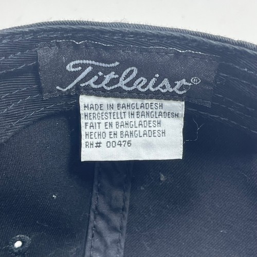 Vintage Titleist #1 Ball in Golf Hat Black Strapback Dad Hat Cotton Golf Hat - Picture 10 of 11