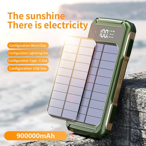 Solar Power Bank 900000mAh 4 USB Backup External Battery Charger for Cell Phone - Picture 27 of 99