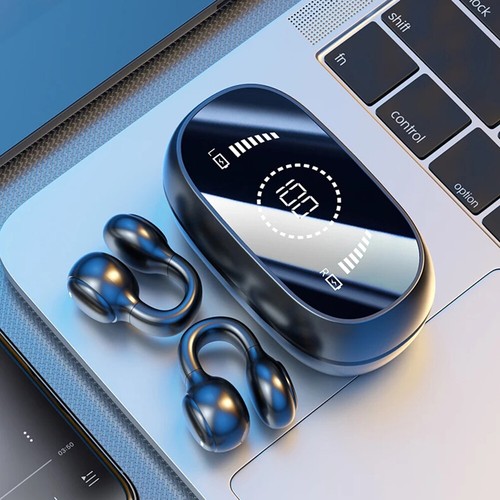 Bluetooth 5.3 Wireless Ohrhörer Ohrclip Knochenleitung Headset Sport Kopfhörer - Bild 16 von 27