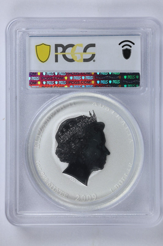 2009 AUSTRALIA QUEEN ELIZABETH II YEAR OF THE OX $1 DOLLAR PCGS MS-69 - Picture 2 of 2