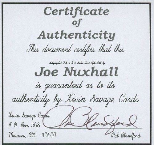 Joe Nuxhall AUTOGRAPHED 3x6" Auto Index Card MLB Cincinnati Reds Baseball - Picture 3 of 3