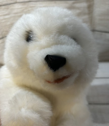 Folkmanis Peludo Folk Blanco Oso Sentado Marioneta Hecha en EE. UU. TubB6 - Imagen 2 de 4
