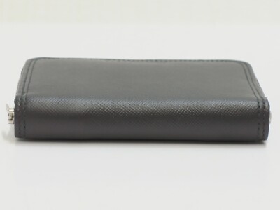 J & M DAVIDSON Unused Leather Round Zip Card & Coin case