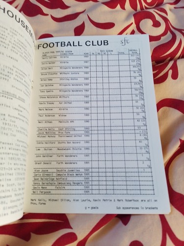 Stenhousemuir v Rangers Programme August 6th 1991 - Picture 2 of 3