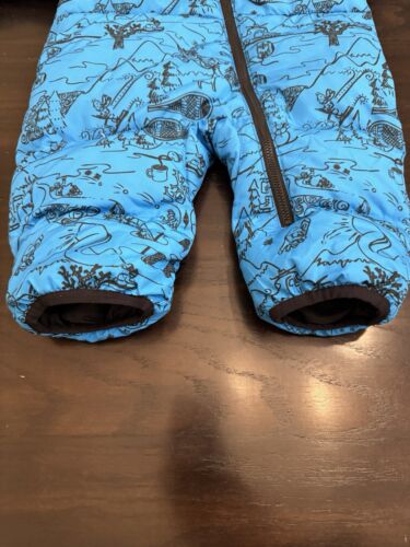 Columbia Infant Baby Kids Snuggly Bunny Bunting Down Hooded Snowsuit Blue 6m - Picture 7 of 11