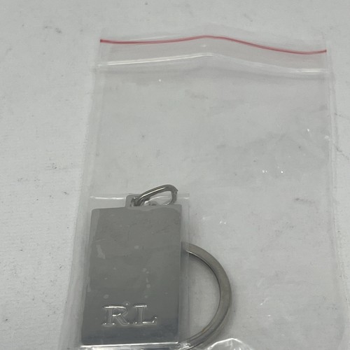 Ralph Lauren Silvertone Rectangle Metal Keychain - Picture 4 of 4