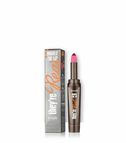 Lot Of 3 Benefit They're Real Double the Lip Lipstick Liner Fuchsia Fever New - Picture 1 of 3