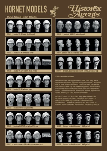 Hornet Heads - 5 heads wearing German helmets - HGH/4 - Picture 4 of 15