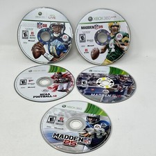 Madden NFL 8, 9, 17, 25 Plus NCAA 12 BUNDLE Xbox 360 Discs Only
