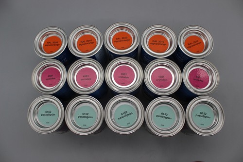 15x125ml Restposten Buntlack Acryl T4 verschiedene Glanzgrade/Farben/Hersteller - Bild 2 von 3