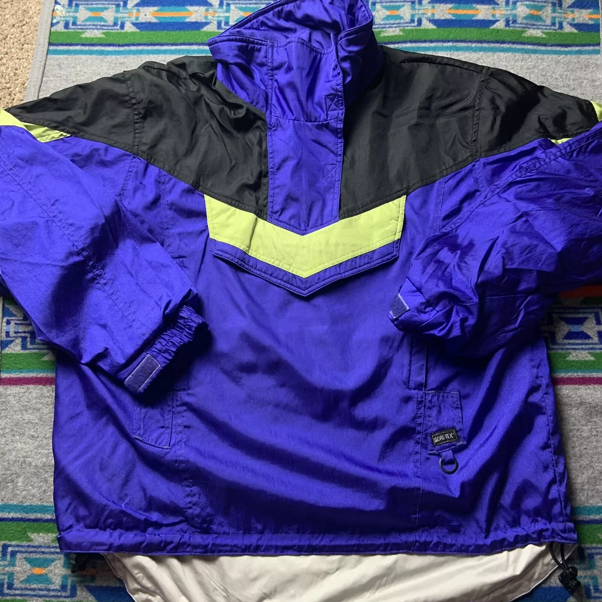 The North Face Gore-Tex Vintage Arial Anorak Ski Jacket W-10 Neon 90's Purple