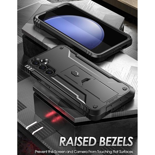 For Galaxy S23 FE Phone Case Shockproof Cover Screen Protector Kickstand Black - Photo 6 sur 6
