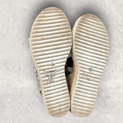 Report Ezabel scarpe donna zeppa sandalo misura 7,5 pelle di serpente espadrillas goffrata - Foto 4 di 8