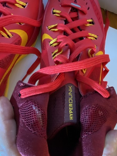 Nike Hyperdunk 2014 653640 676 Size 8 University Red/Gold New In Box Box Damaged - Picture 12 of 24