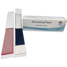 144pcs Dental Articulating Paper Thin Stripes Blue-Red Occlusion Check Film