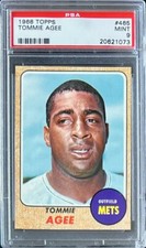 1968 TOPPS #465 TOMMIE AGEE PSA 9 MINT METS