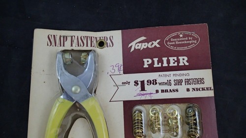 Sujetadores a presión de costura vintage alicates de cinta y broches adicionales - Imagen 2 de 5