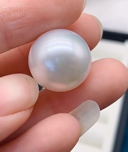 Huge 17mm natural south sea genuine white round good luster loose pearl 3408AAA