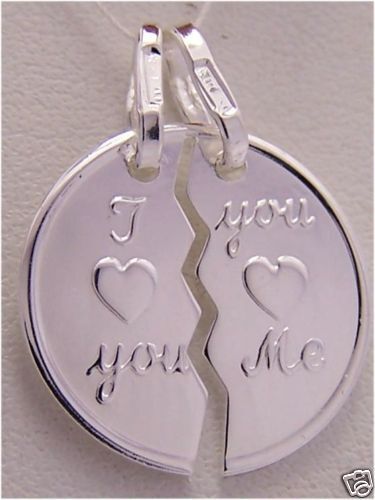 CIONDOLO ARGENTO I LOVE YOU LOVE ME CIONDOLI INCISI 16E - Imagen 1 de 1