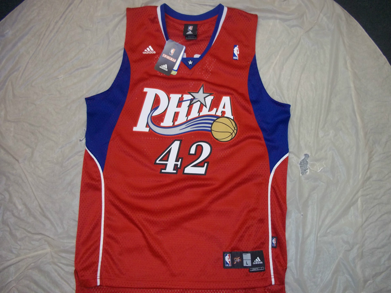 Vintage Adidas NBA Philadelphia 76ers #42 Elton Brand Jersey - Sz. XL 