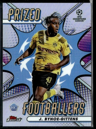 2022-23 Topps Finest UEFA #PF-4 Jamie Bynoe-Gittens Prized Footballers Rookie