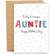 Sweet Mother's Day Card for Auntie, Funny Mothers Day Gift from Nephew Niece,...