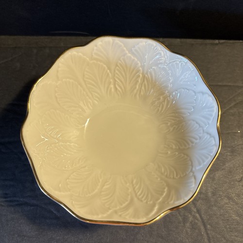 Plato de caramelo Lenox Greenfield porcelana con borde de oro de 24 quilates 4,5" elegante hecho en EE. UU. - Imagen 2 de 6