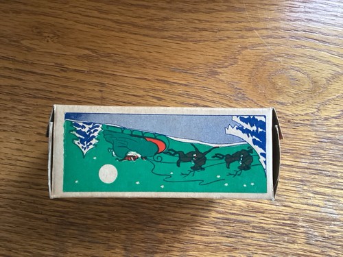 Vintage Weihnachten Weihnachtsmann Süßigkeiten Behälter Box mit Schnur USA MCM - Bild 5 von 5