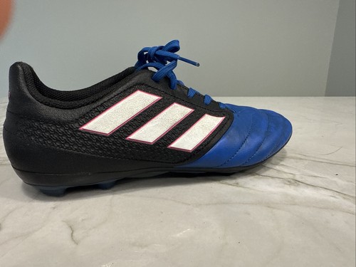 Scarpe da calcio Adidas atletiche giovanili taglia 6 uomo blu, nero bianco e rosa - Foto 8 di 10