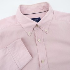Eton Contemporary Pink Long Sleeve Button Down Dress Shirt Men's Size L 16.5
