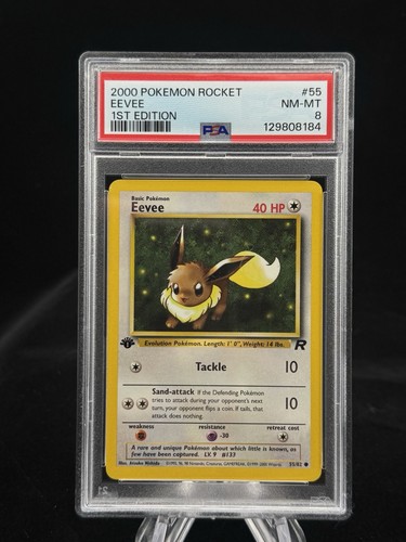 Eevee #55 1st Edition Team Rocket 2000 Pokémon PSA 9 ✨ - Picture 1 of 2