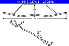 ATE Feder, Bremssattel 11.8116-0274.1 für NISSAN MINI