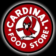 Cardinal Food Stores, Supermarkets NEW LED Hanging Lighted Sign: 36" Dia Round