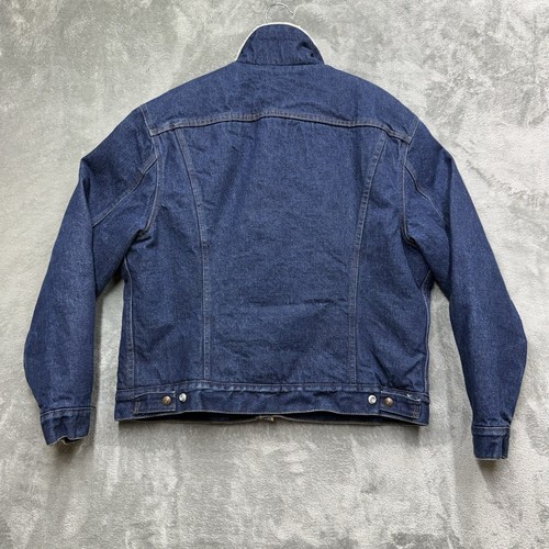 Vtg Levi’s Sherpa Lined Denim Trucker Jacket 80s Made In USA 46R Cowboy Western - Picture 13 of 14