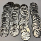 1943-D 1c BU Lincoln Head STEEL Cent Penny Roll of 50 Coins