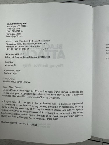 Blackjack-Angriff: Auf die Art der Profis spielen Schlesinger, Don Good Buch 0 Taschenbuch - Bild 3 von 3