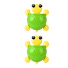  2pcs Turtle Wandhalter Saugnapf Zahnbürste Rack Zahnpasta Behälter Hängende